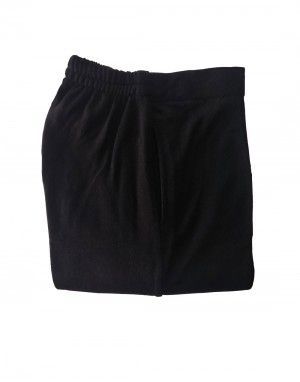 Womens woollen pants plain design black color