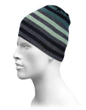 Acrylic Stripes Design Cap For Unisex Green