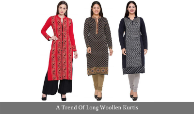 A Trend Of Long Woolen Kurtis 