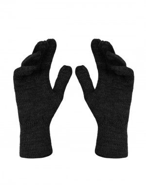 Acrylic Plain Hand Gloves Black