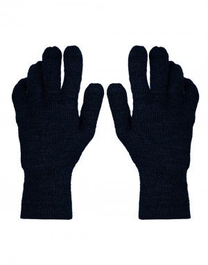 Pure Wool Hand Gloves Plain Grey