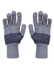 Pure Wool Hand Gloves Designer Grey
