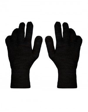 Pure Wool Hand Gloves Plain ladies Dark Grey