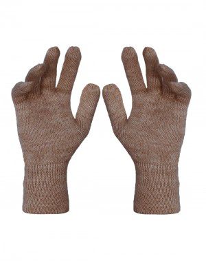 Pure Wool Hand Gloves Plain ladies Grey