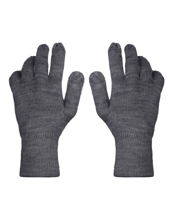 Pure Wool Hand Gloves Plain ladies Dark Grey