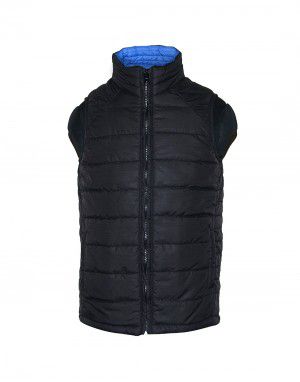 Boys Quilted Jacket Black Reversible