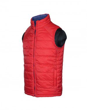 Boys Quilted Jacket Red Reversible