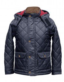Boys Jacket Navy Basic Quilted
