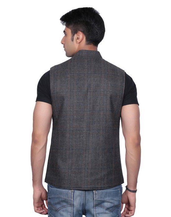 Men SL Wool Coat check Reversible