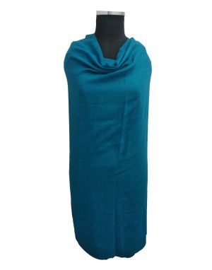 Wool blend winter shawl Blue