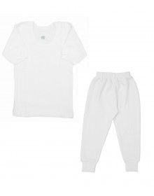 Toddlers HS Cotton Body warmers Set White