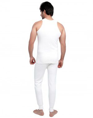 Men SL Cotton Vest Body warmers Set White