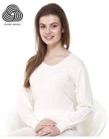 Women Plus Size Merino Wool FS Blouse Thermal