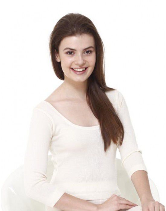 Women Merino Wool FS Blouse Type Thermal Cream