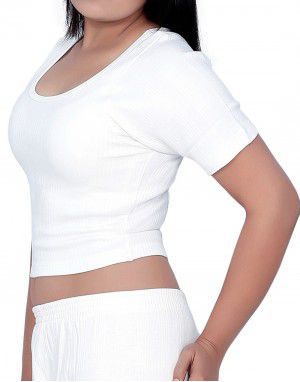Woman Cotton warmer HS Blouse Type White