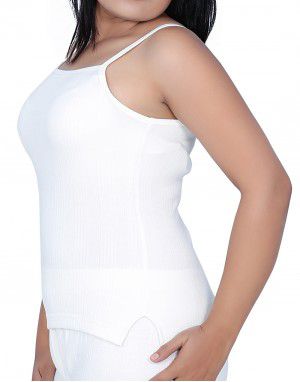 Woman Cotton Camisole Body warmers White