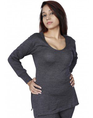 Women Inner wear  Woolblend FS Vest Type Thermal dark grey
