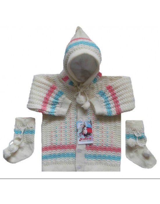 Baba Suit With Hood and Bootie Cream