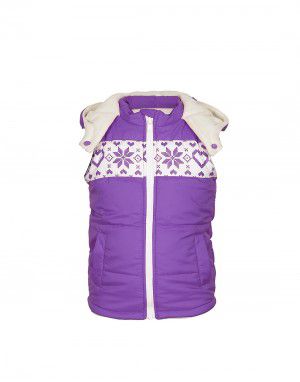 Toddlers Girls Quilted Sleeveless Jacket Purple