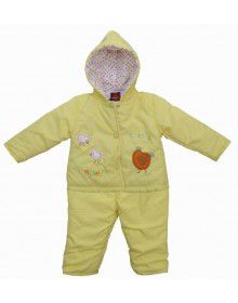 Baby Hooded Two Piece Suit 5 Lemon Yellow