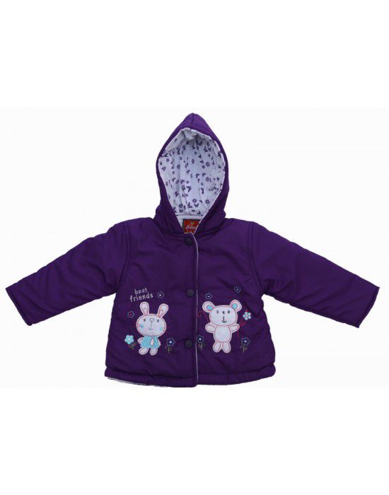 Baby Hooded Two Piece Suit 7  Dark Purple