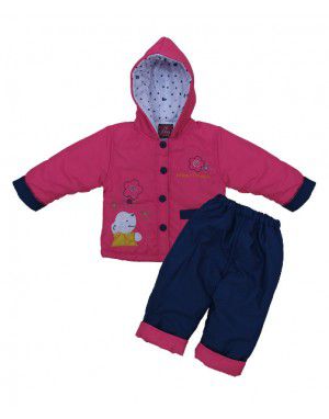 Baby Hooded Two Piece Suit 9 Pink Blue