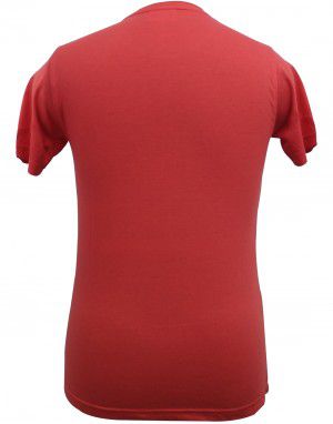 Mens  round neck  HS sleeves red T shirt