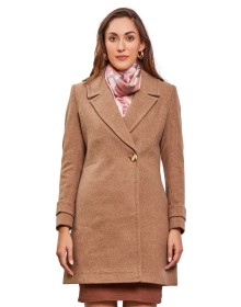 Women Wrap Coat Hazelnut Color