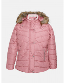 Shop Girls Quilted jacket coral at Woollen Wear