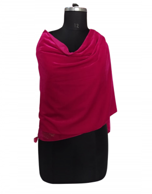 Women  Stole Plain design Dark pink Belbet