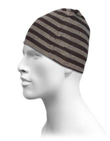 Acrylic Stripes Design Cap For Unisex brown