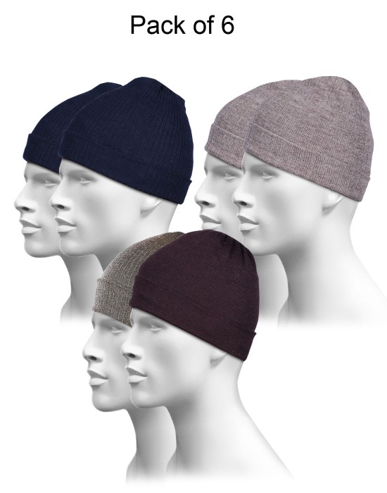 Pure Wool Plain Cap Combo P6