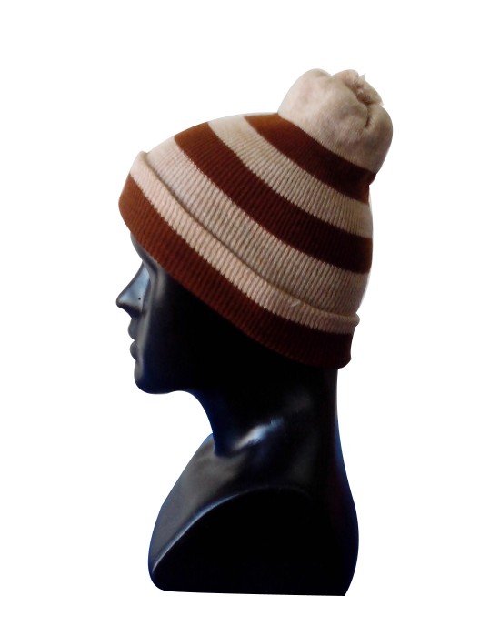 Kids Cap stripes brown