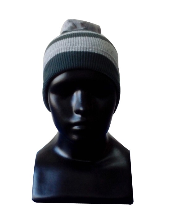 Kids Cap two stripes grey