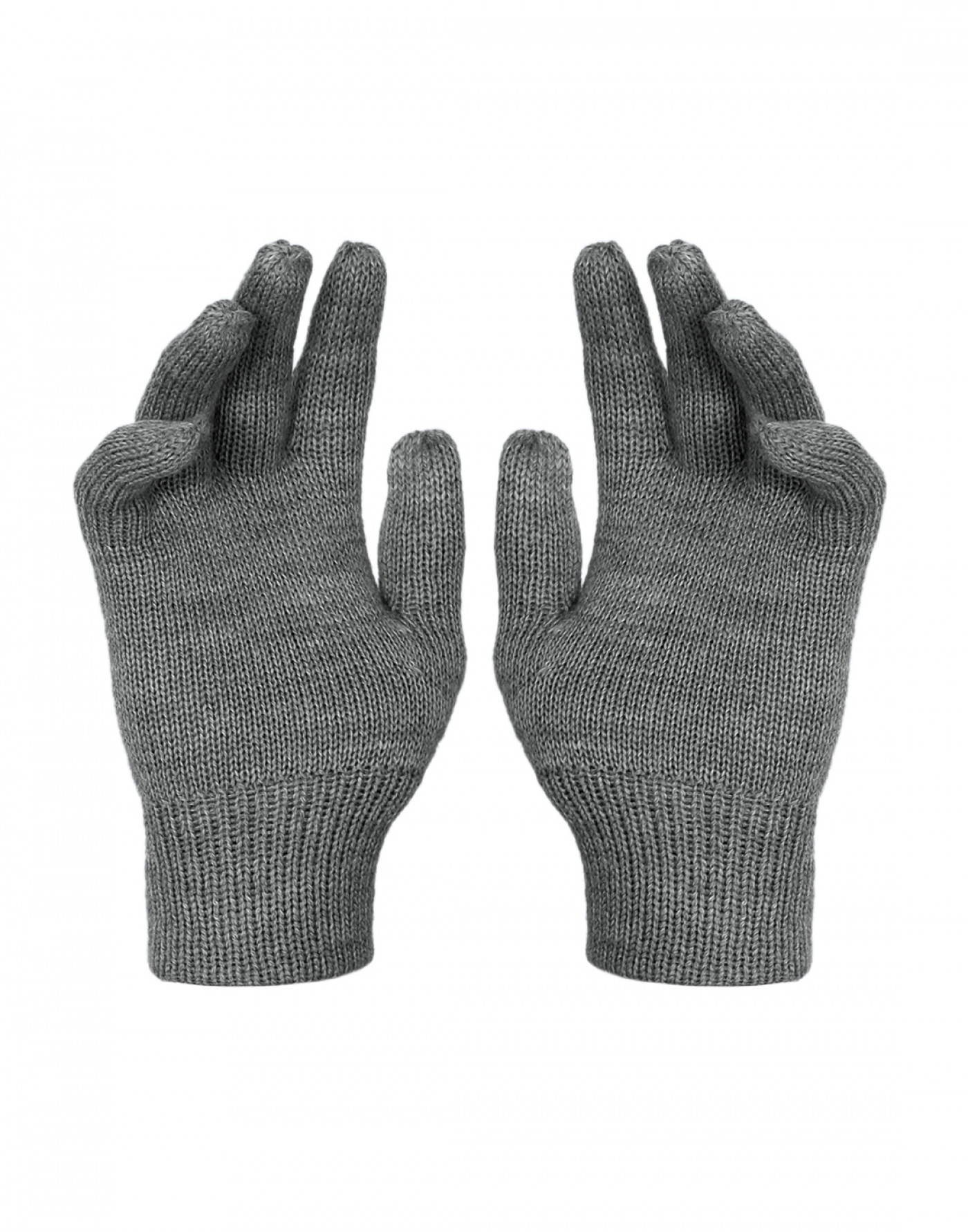 Shop Kids Pure Wool Hand Gloves Plain Grey At Woollen Wear