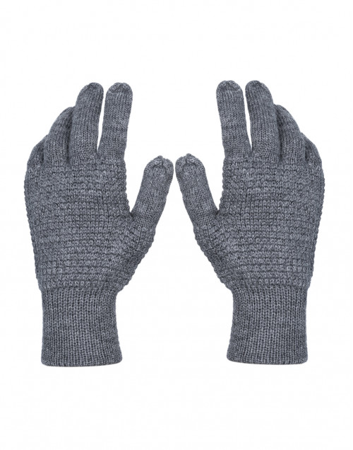 Womens Pure Wool Gloves Tuck Dark Grey