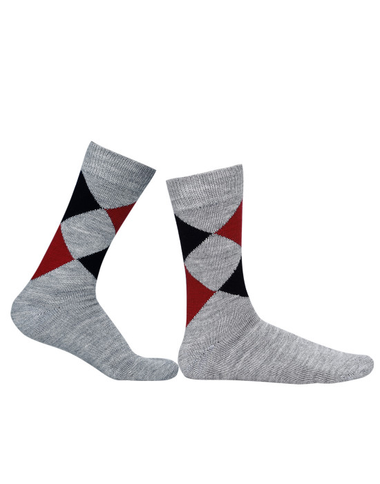 Pure Wool Socks Diamond Grey