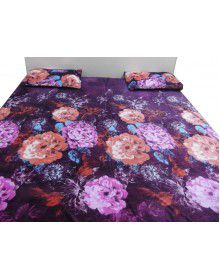 maroon shade designer bedsheet with 2 pillow Cover