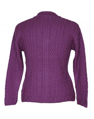 Womens cardigan Self design Purple