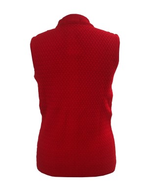 Lady Cardigan Ban Collar SL Red