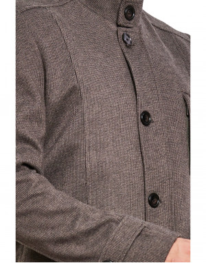 Men Regular Length Coat Olive Color