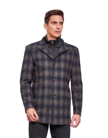 Men Regular Length Coat Bronze Color
