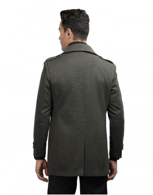 Men regular length Coat Olive Color