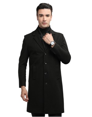 Men long length Coat Black Color