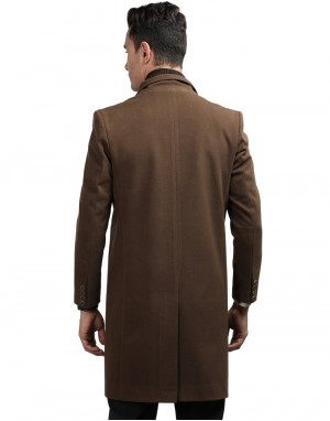 Men long length Coat Brunette Color