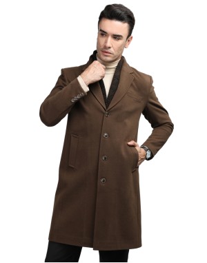Men long length Coat Brunette Color