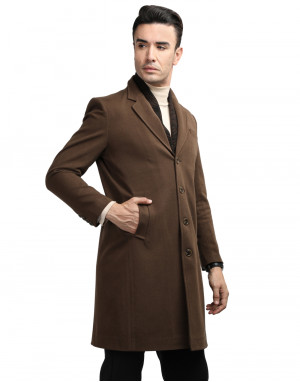 Men long length Coat Brunette Color