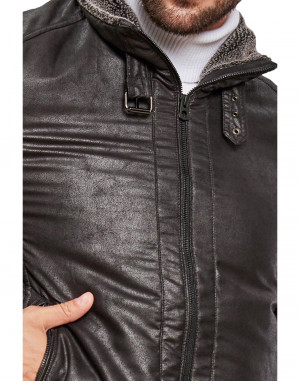 Men  Jacket Black Color