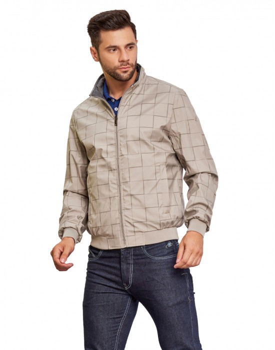 Men Reversible Jacket Stone Color