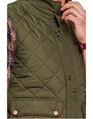 Men Sleeveless Jacket Olive Color